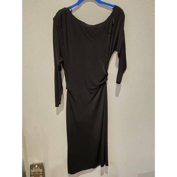 Ramy Brook Women's Petite Black Knee Length Dress Size S Formal Long Sleeve - Picture 8 of 11